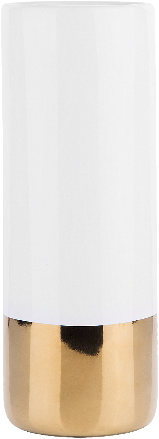 Blumenvase GELIDA Steinzeug 36 cm Weiß Bild 1