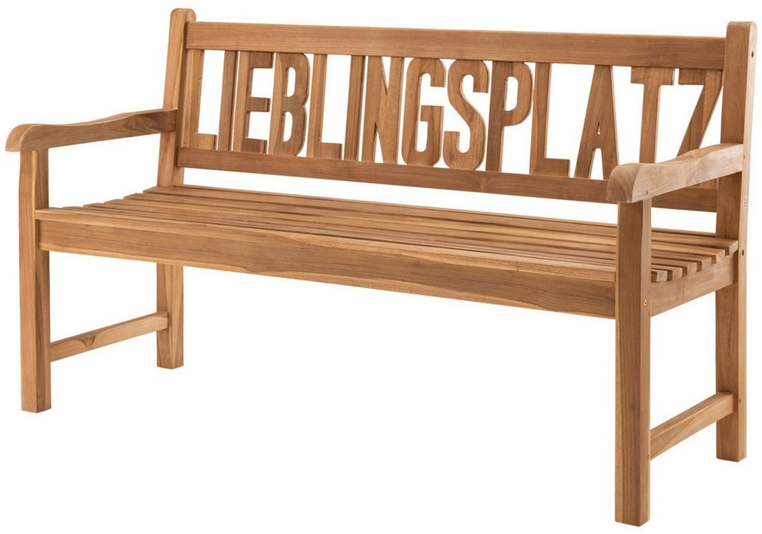 More2Home Gartenbank LIEBLINGSPLATZ, Teakholz, 150 cm Bild 1