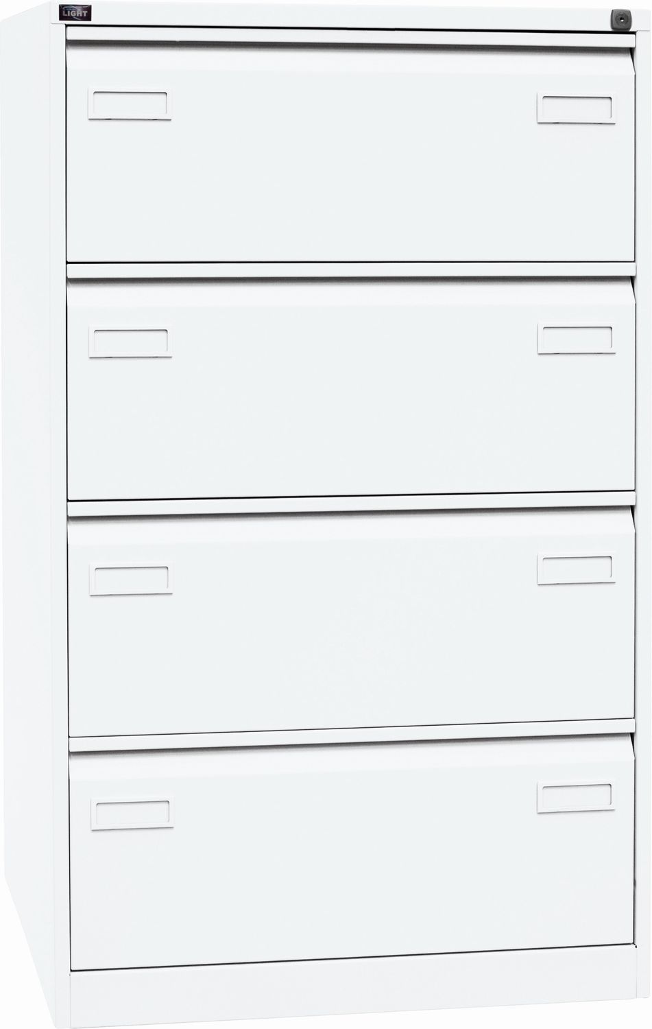 Bisley LIGHT Hängeregistraturschrank, doppelbahnig, DIN A4, 4 HR-Schubladen, Farbe verkehrsweiß Bild 1