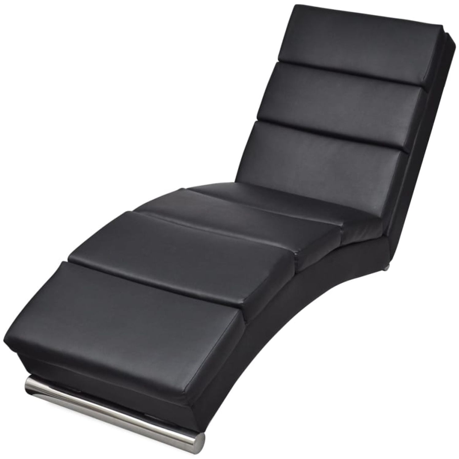vidaXL Chaiselongue Schwarz Kunstleder 240711 Bild 1