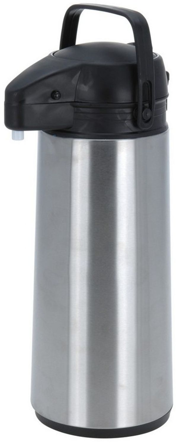 Koopman Pump-Isolierkanne Isolierkanne Pumpkanne Kaffeekanne 1,9L, (1-St), Edelstahl, Isolierend, 36x17x14cm, Silberfarbend, 4 STunden Wärme Bild 1