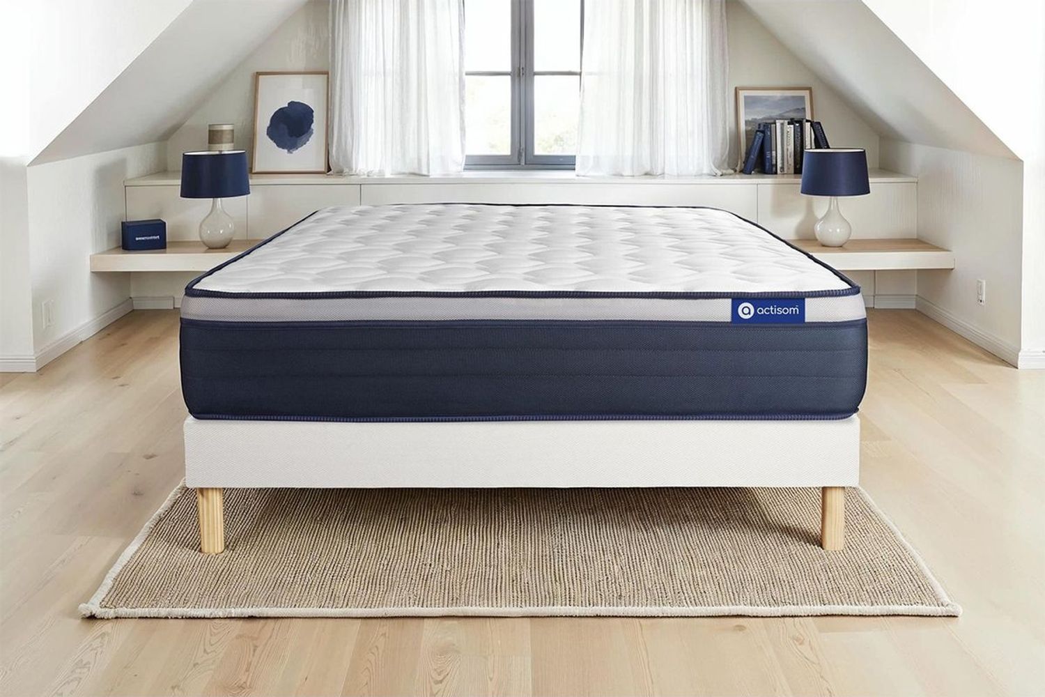 Actiflex max Matratze 180x190 cm + Bettgestell mit Lattenrost, Härtegrad 4, Taschenfederkern und Memory-Schaum, Höhe : 26 cm Bild 1
