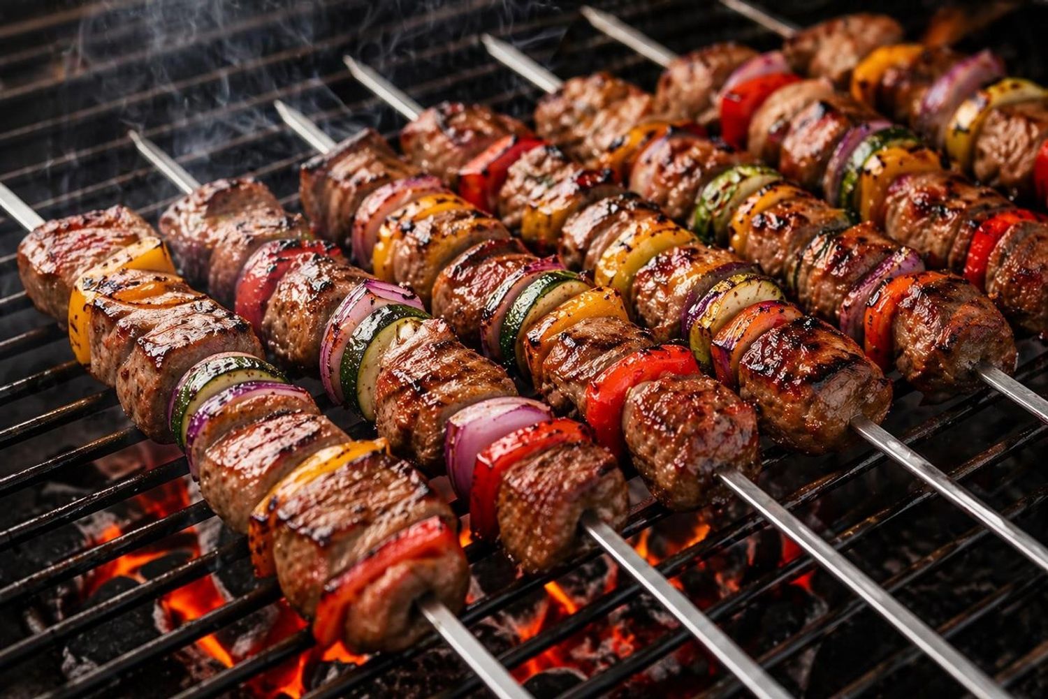 BAYLI Grillspieß BAYLI 25x Edelstahl Grillspieße, kleine Schaschlikspieße, 33cm Scham Bild 1