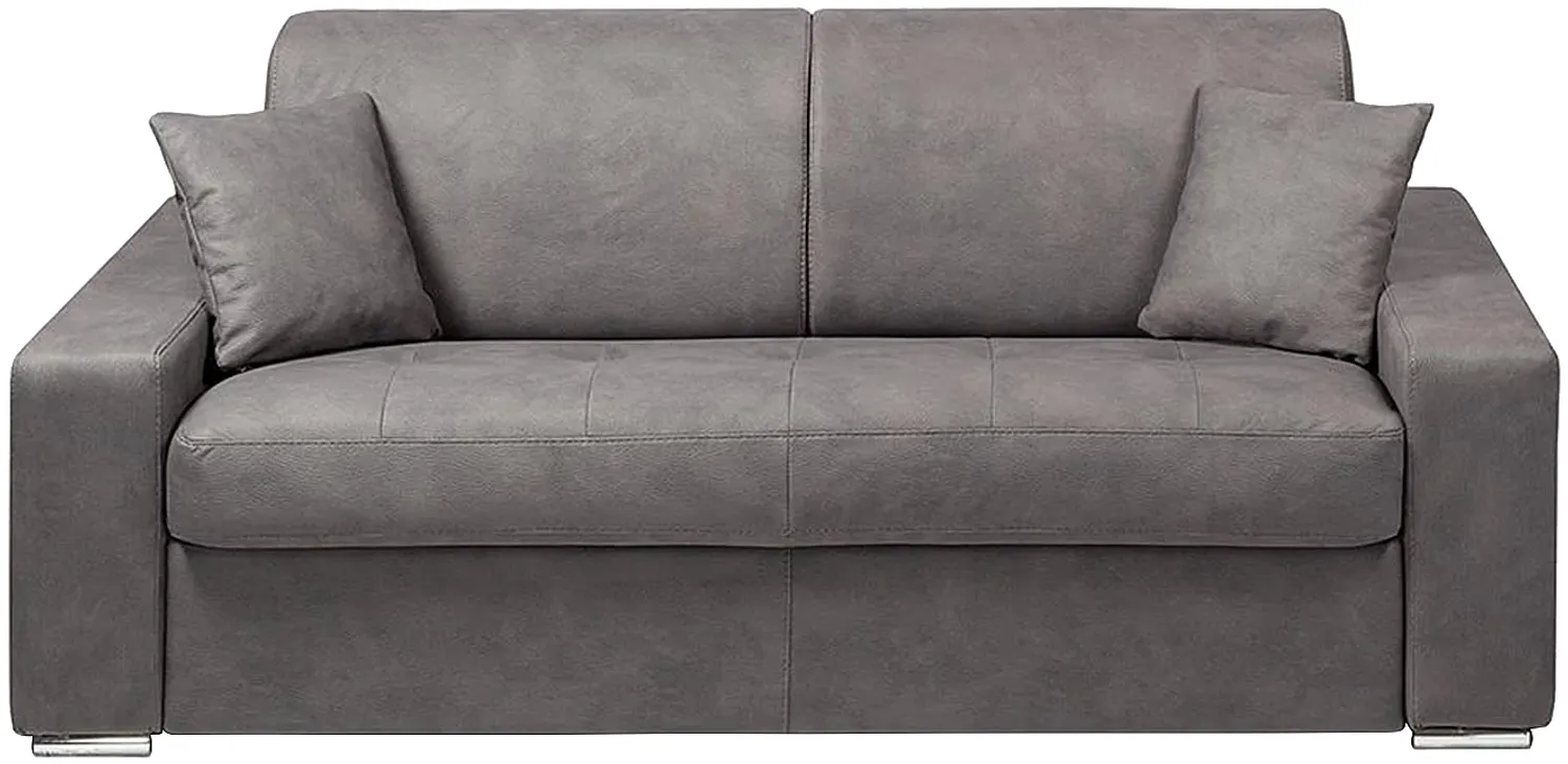 Schlafsofa 3-Sitzer Stoff EMIR - Grau - Liegefläche: 140 cm - Matratzenhöhe: 14 cm Bild 1