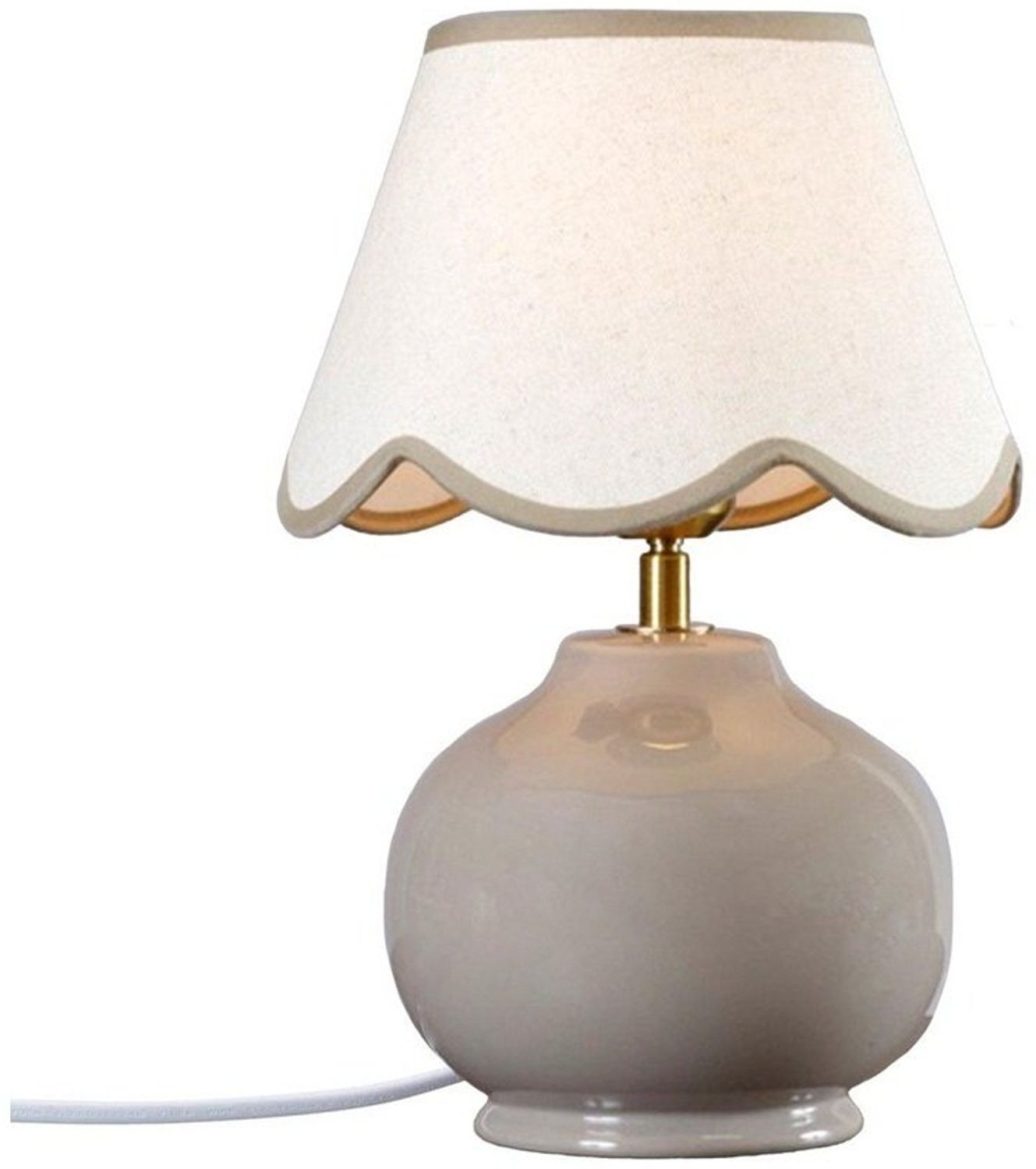 PR Home 500-034-022 Tischleuchte Nell Nougat mit Stoffschirm 34cm Bild 1