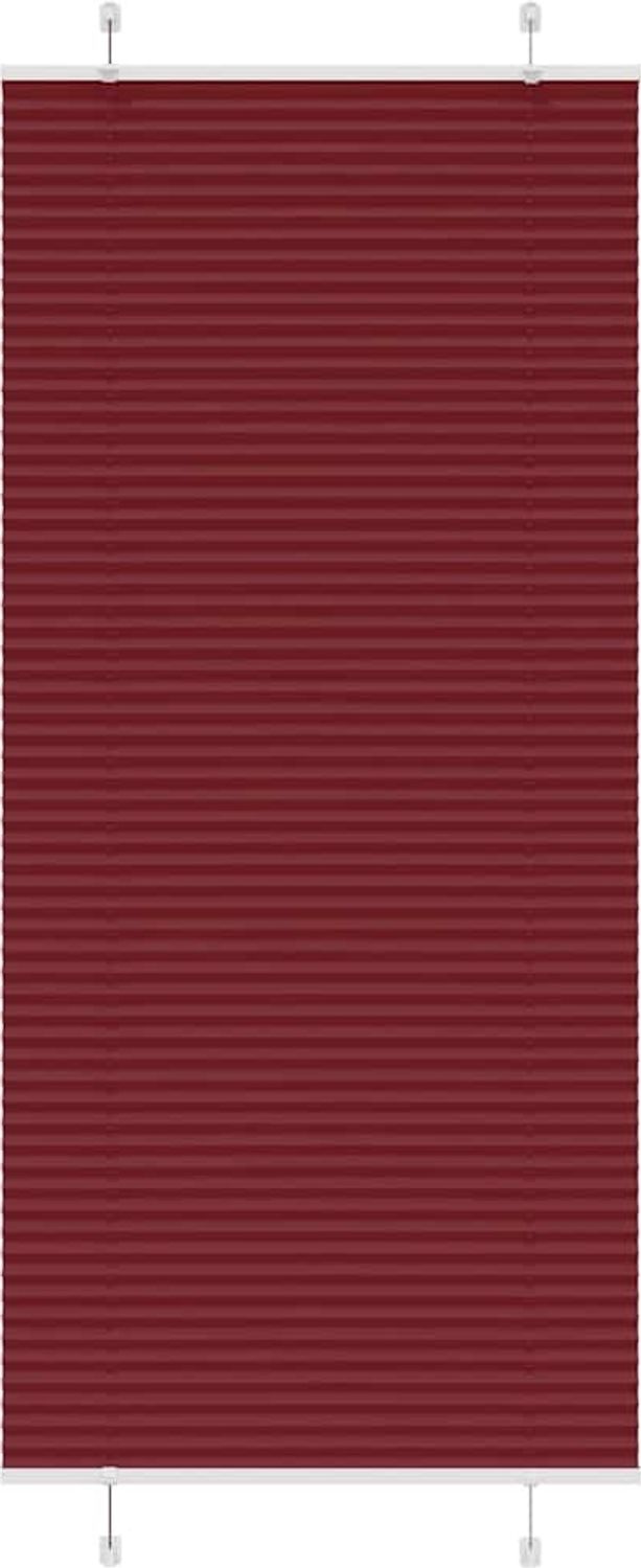 vidaXL Plissee Bordeauxrot 95x200 cm Stoffbreite 94,4 cm Polyester 4015261 Bild 1