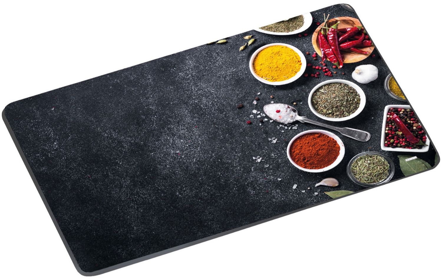 KESPER 36362 Glas-Schneideplatte 29,5 x 19 cm Motiv SPICES Bild 1