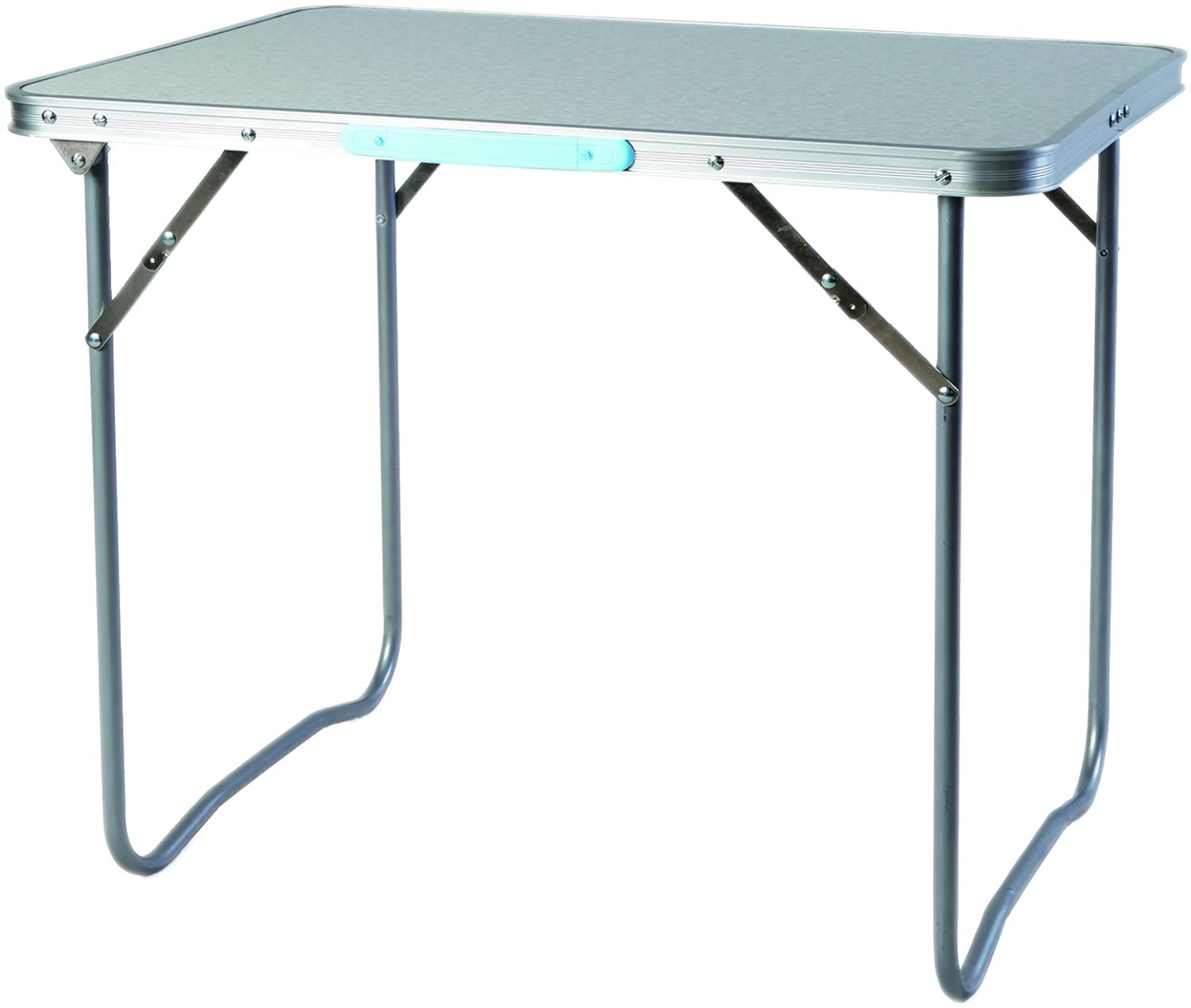 Alu Campingtisch Picknicktisch Klapptisch Koffertisch Gartentisch Tragegriff hellgrau Bild 1