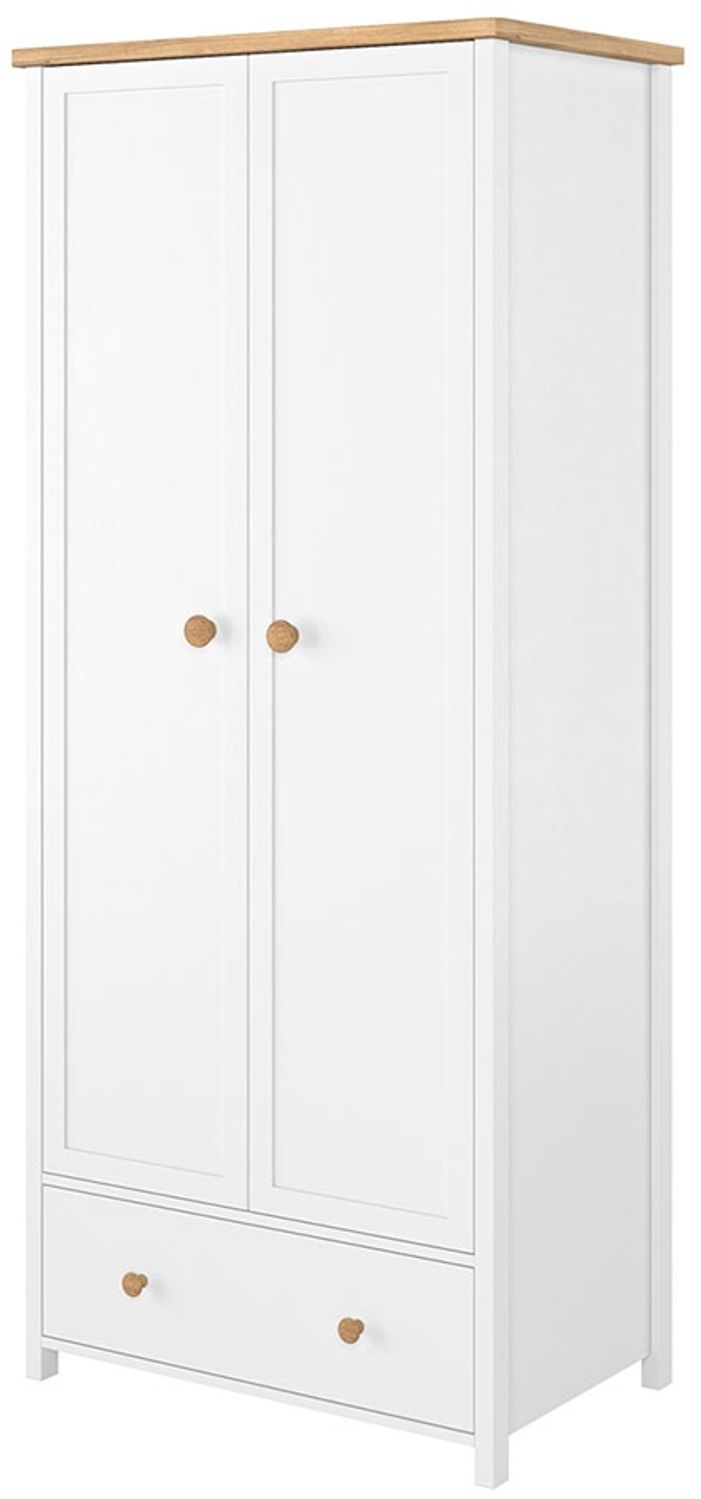Mirjan24 'Story' 2D1S SO12 Drehtürenschrank weiß Bild 1