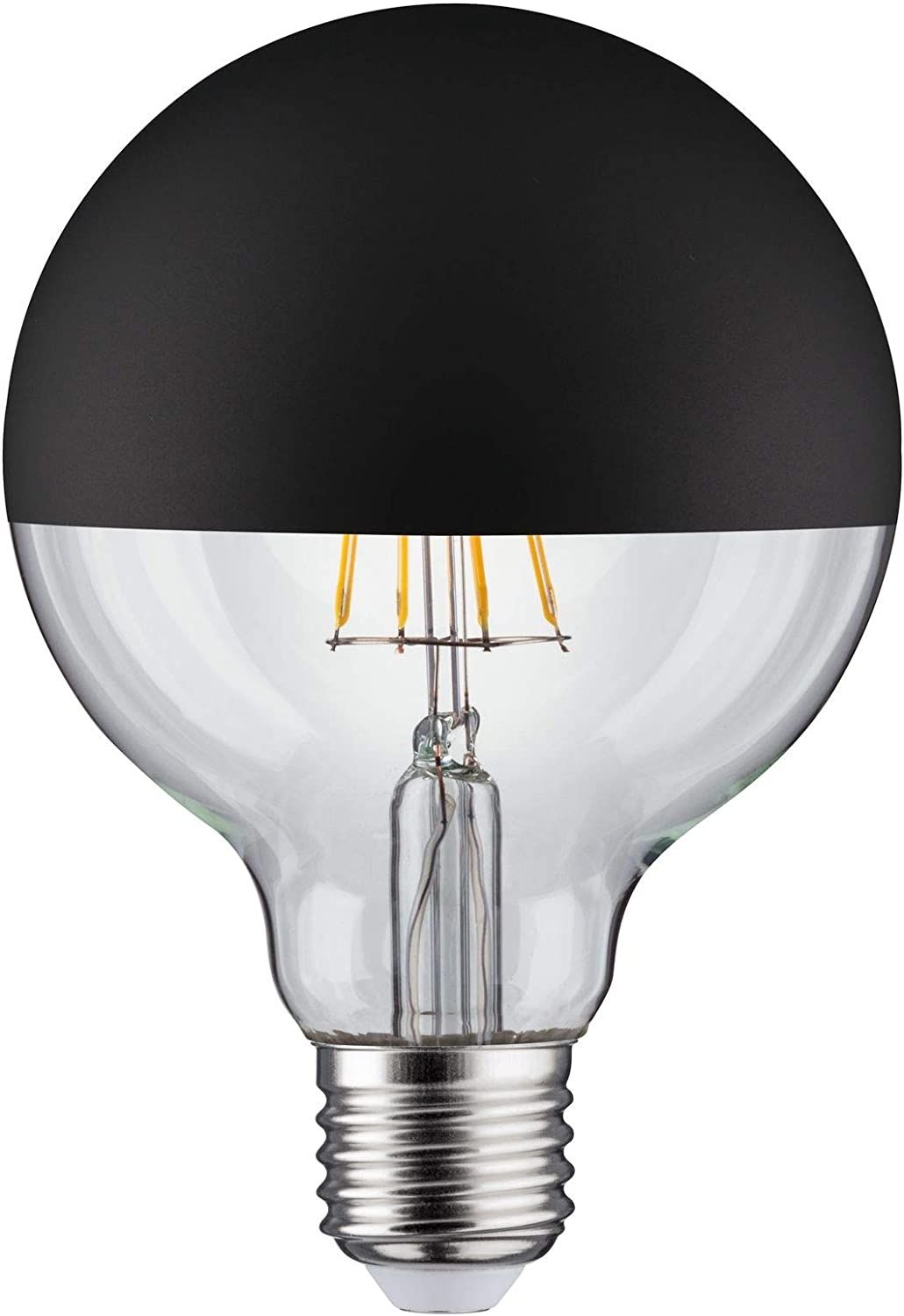 LED G95 Kopfspiegel 600 lumen E27 2700K 6,5W 230V schwarz matt dim Bild 1
