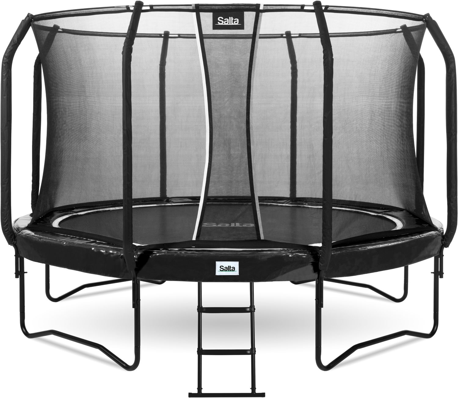 Salta 'First Class' Trampolin inkl. Leiter und Sicherheitsnetz, rund, Metall schwarz, Ø427x271 cm Bild 1