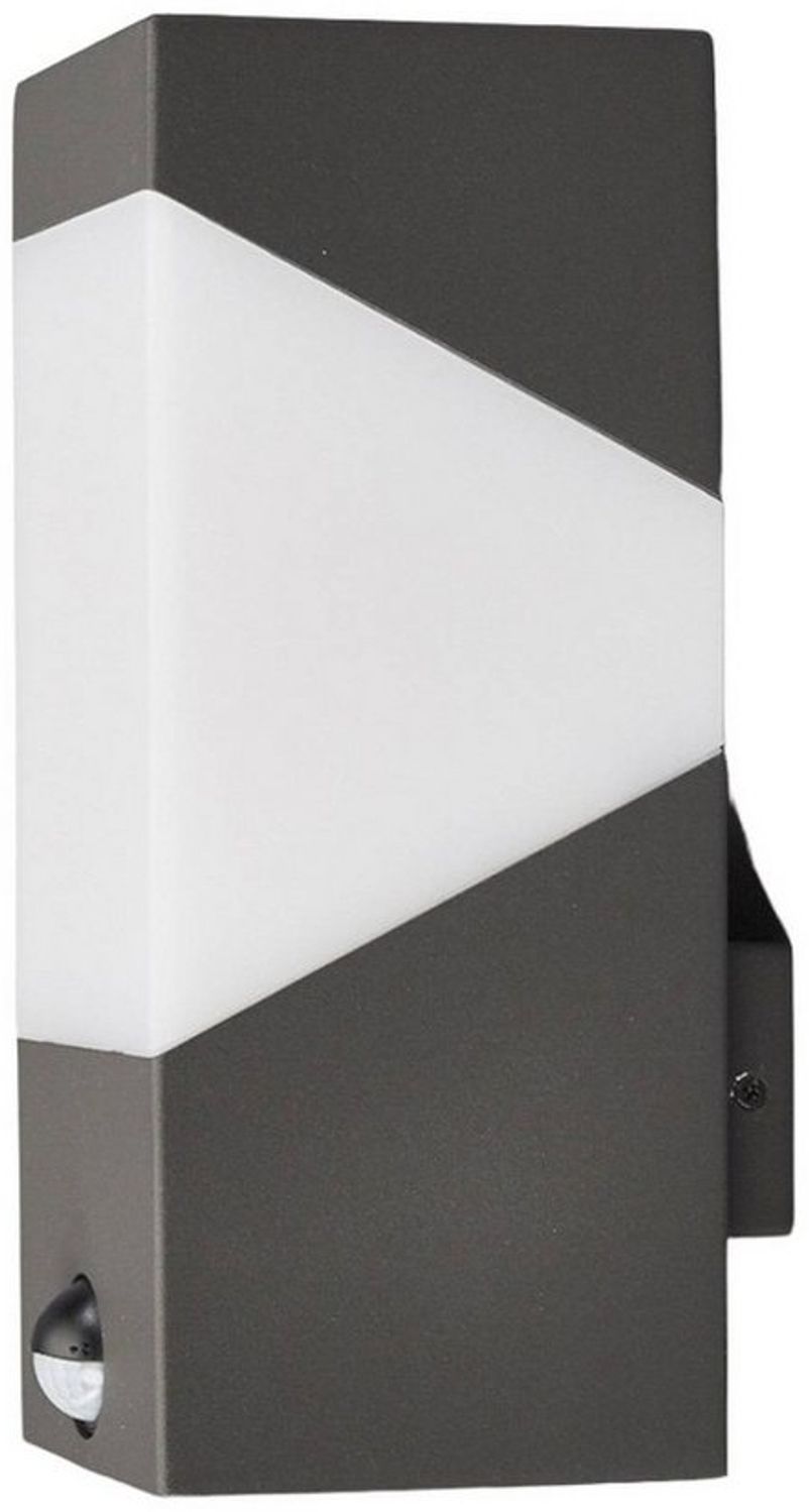 Lucande Außen-Wandleuchte Kiran, Metall, Schwarz IP44mit Bewegungsmelder, 1 x 40 W Bild 1