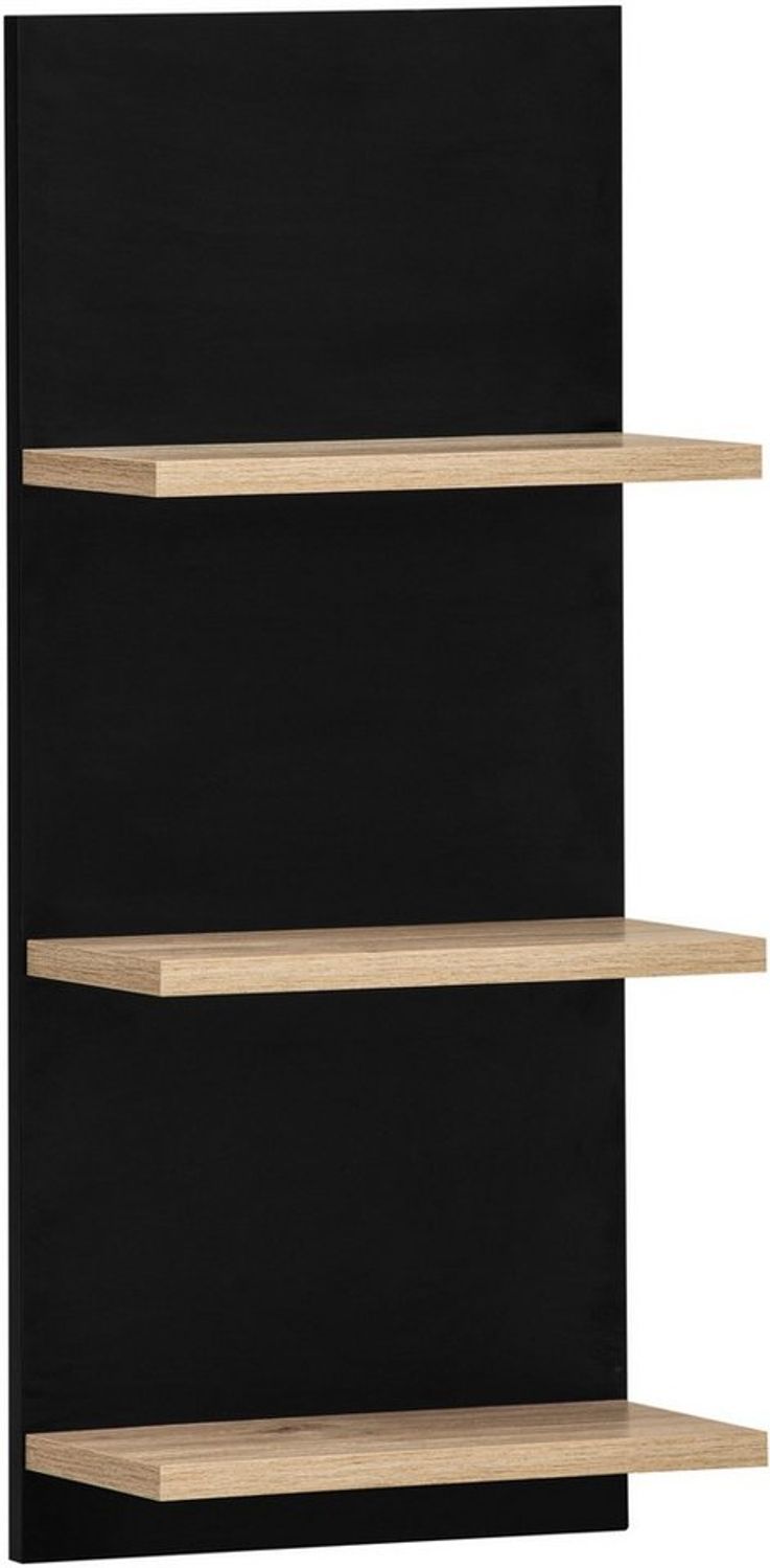 Schildmeyer Regal Emmik 159501 schwarzmatt/weißeiche Dekor, 30,3 x 17,5 x 70,2 cm Bild 1