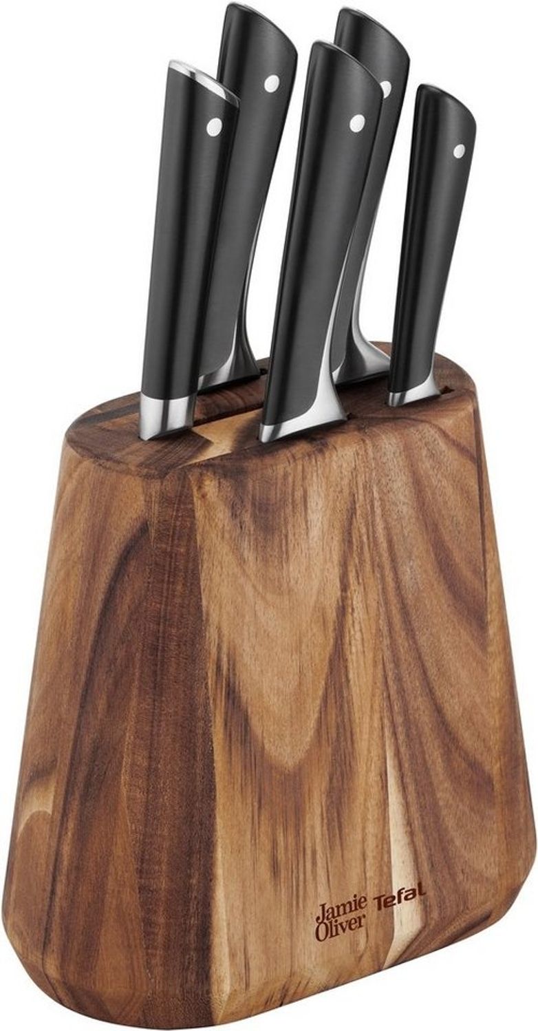 Tefal K267S656 Jamie Oliver 7-tlg Messerblock (Koch-, Santoku-, Brot-, Fleisch-, Universal-, Schälmesser, Block) Bild 1