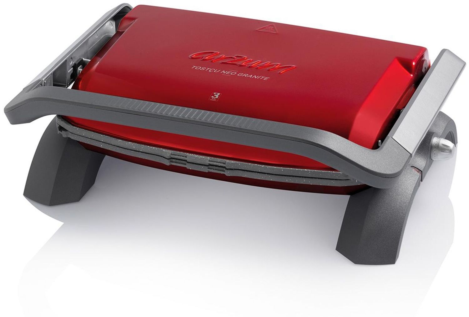 Arzum Tostçu Delux Grill 1800W, Kontaktgrill Sandwichmaker, 1x Kontaktgrill, Rot Bild 1