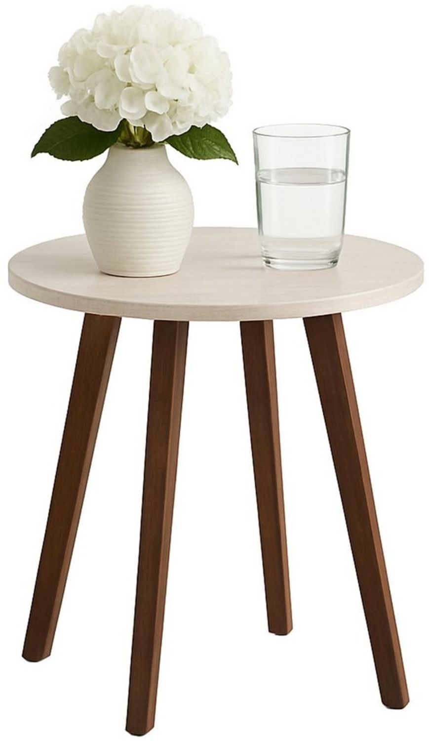 Koopman Beistelltisch Sofatisch Couchtisch Kaffeetisch 38x35cm Vierbeiner (1-St), Oberfläche funiert, 4 Standbeine, Steinoptik, Standsicher, Holz Bild 1