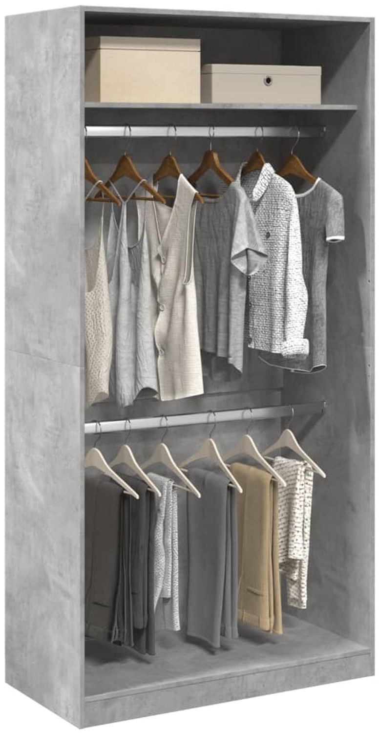 vidaXL Kleiderschrank Betongrau 100x50x200 cm Holzwerkstoff 3307804 Bild 1