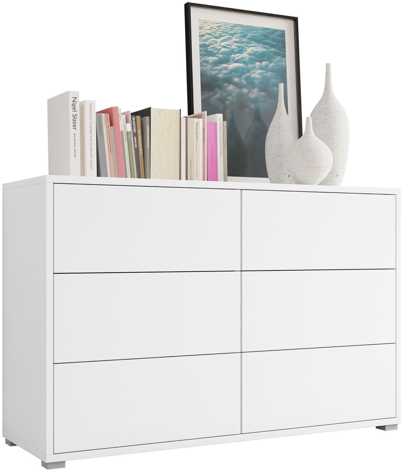 'Gesita K1D4SZ' Kommode, Weiß, 73x120 cm Bild 1