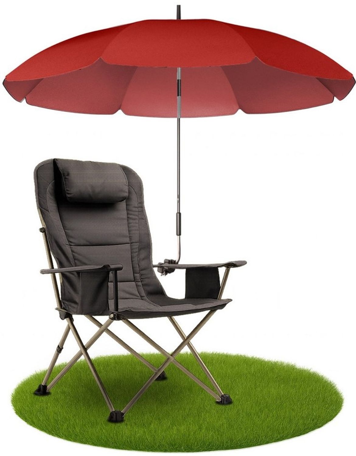 Styngard Sonnenschirm Stuhl Sonnenschirm für Liegestuhl mit UV Schutz 50+/120 cm Durchmesser Bild 1