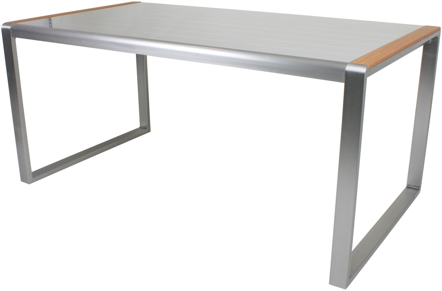 Garden Pleasure 'Ava' Gartentisch, rechteckig, Aluminium grau, 160 x 74 x 90 cm Bild 1