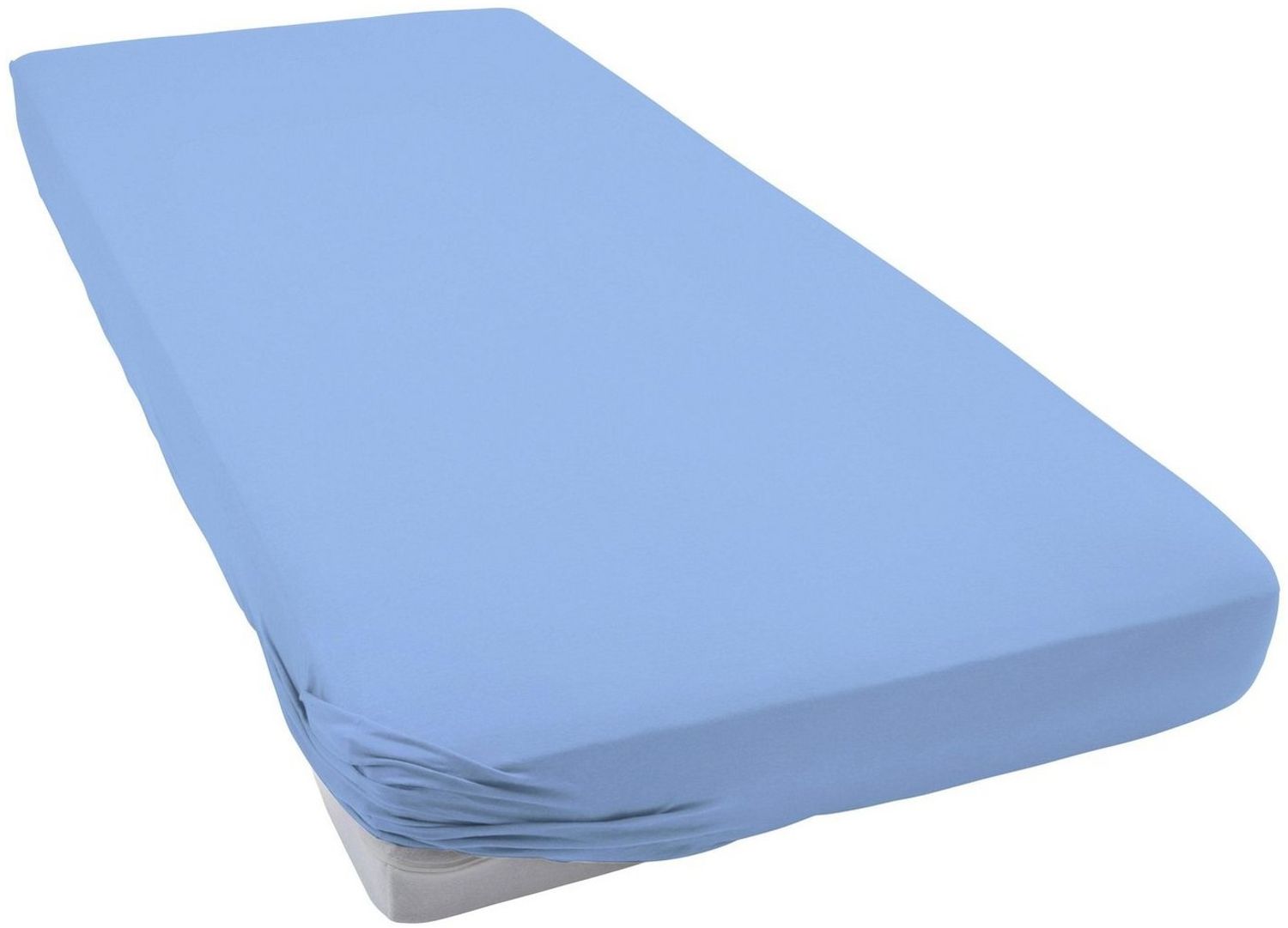 Janine Mako Jersey Spannbetttuch Bettlaken 180 - 200 x 200 cm OVP 5007 42 blau Bild 1