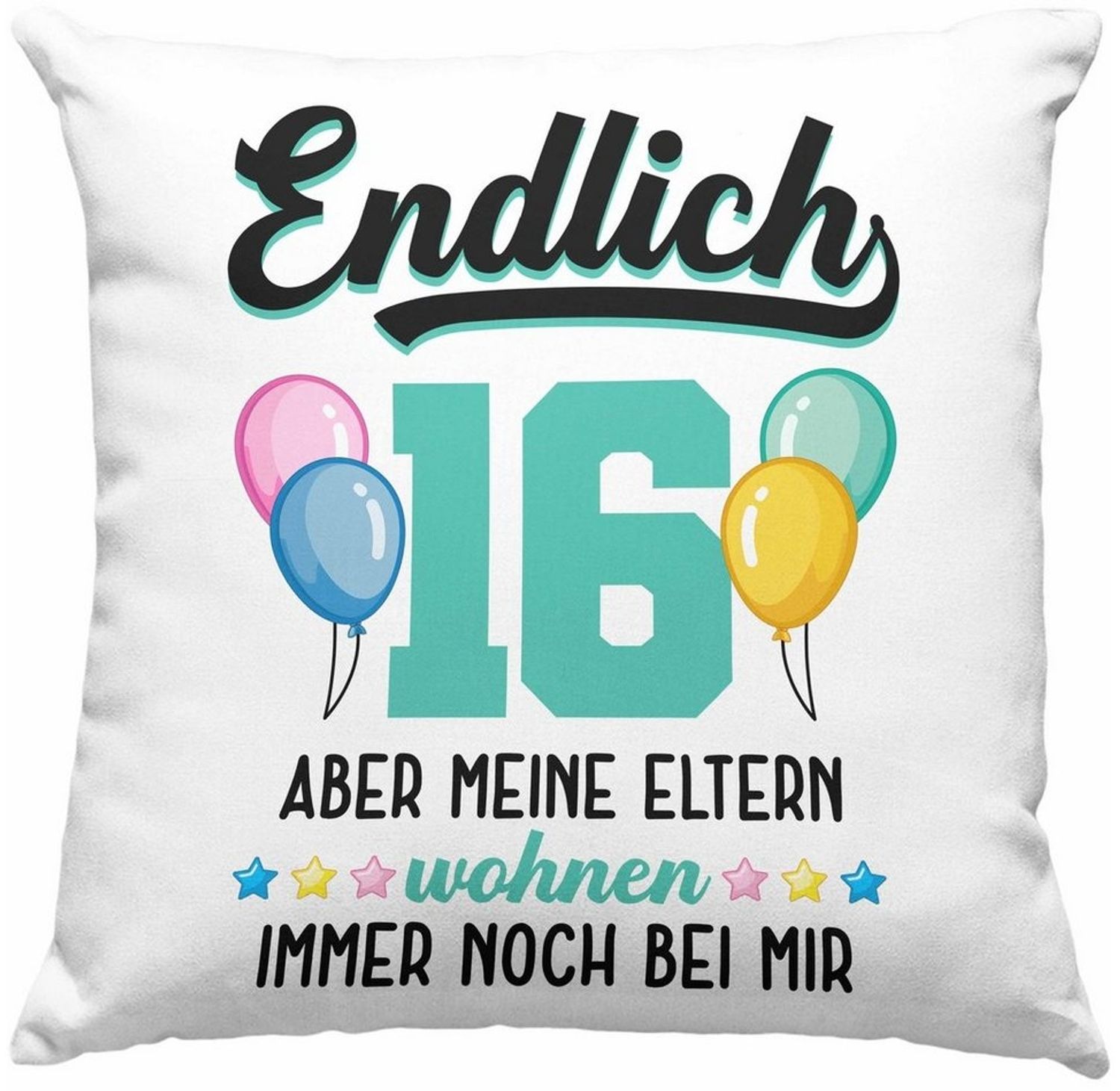 Trendation Dekokissen Trendation - 16. Geburtstag Geschenk Kissen Jungen Mädchen Geschenkide Bild 1