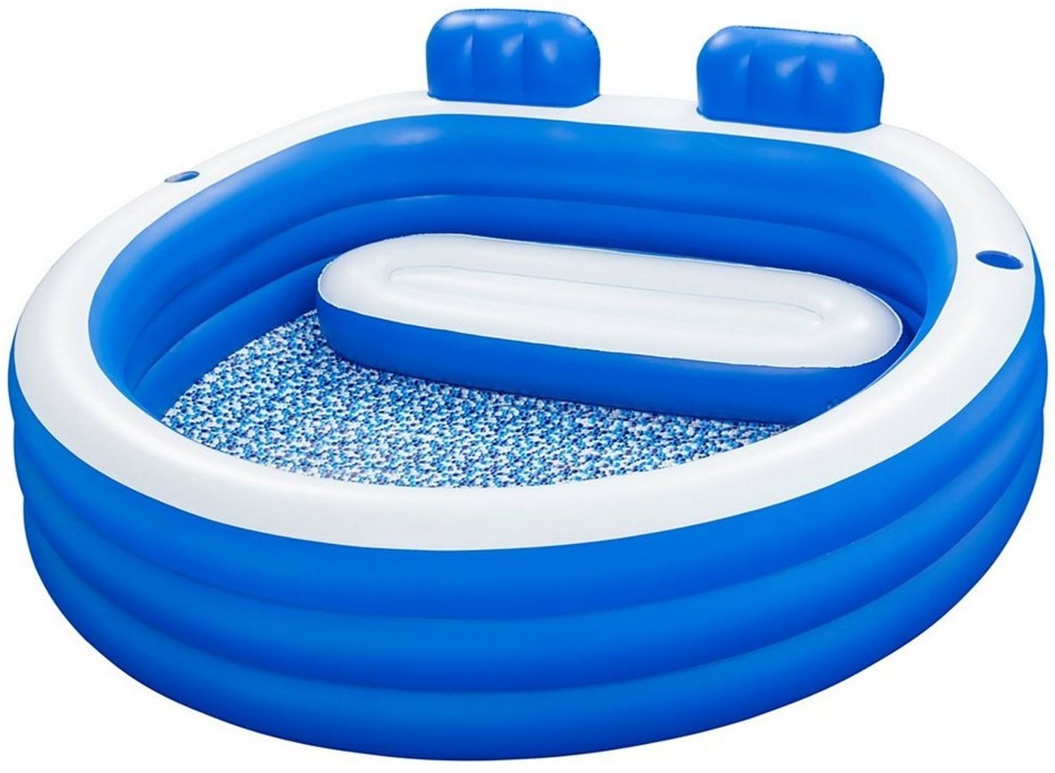 Bestway Family Pool mit Sitzbank und Getränkehalter Splash Paradise 231x219x79cm Bild 1