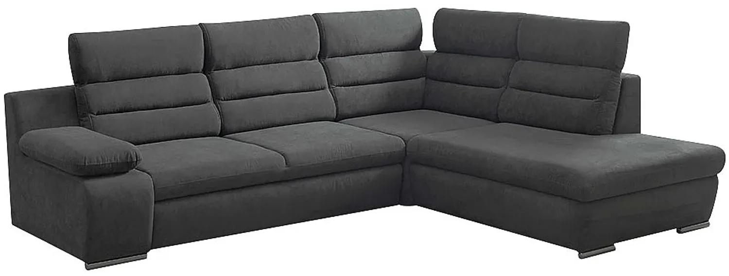 Ecksofa mit Schlaffunktion PYLOS - Grau - Ecke Links Bild 1