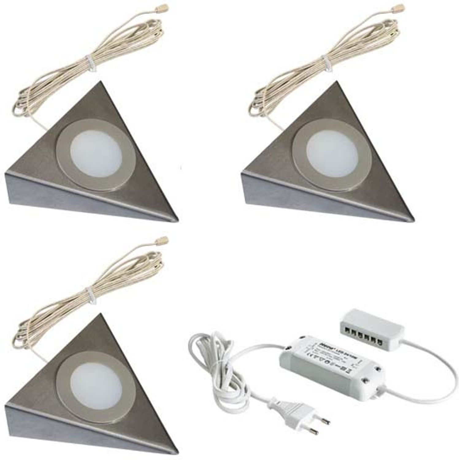 Hera 3er-Set LED-UB-Leuchte 2-LEDww eds+Trafo15W 61055931102 Bild 1