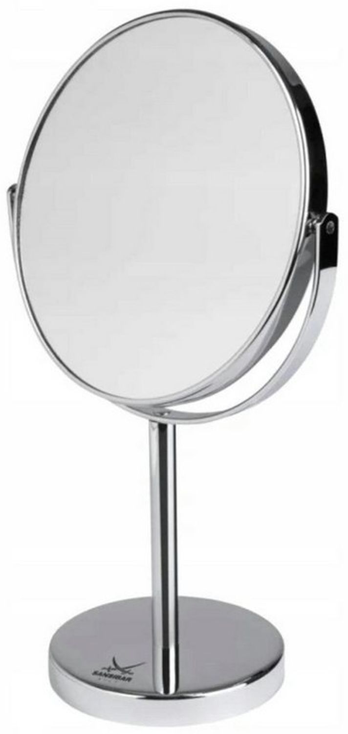 Sansibar Sylt Kosmetikspiegel Kosmetikspiegel 360° Drehbar Schminkspiegel make-up spiegel (Einzelartikel, 1-St, 1× Kosmetikspiegel), Rückseite mit 5-facher Vergrößerung Bild 1