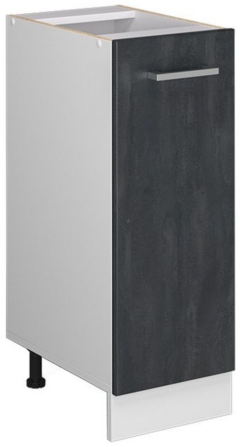 Apothekerschrank R-Line Schwarz Beton 30 cm ohne Arbeitsplatte Vicco Bild 1