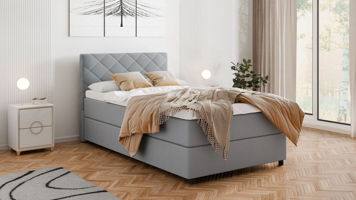 PANDA MÖBEL GmbH Boxbett DIAMARO, Stilvolles Design – zeitlose Eleganz Bild 1