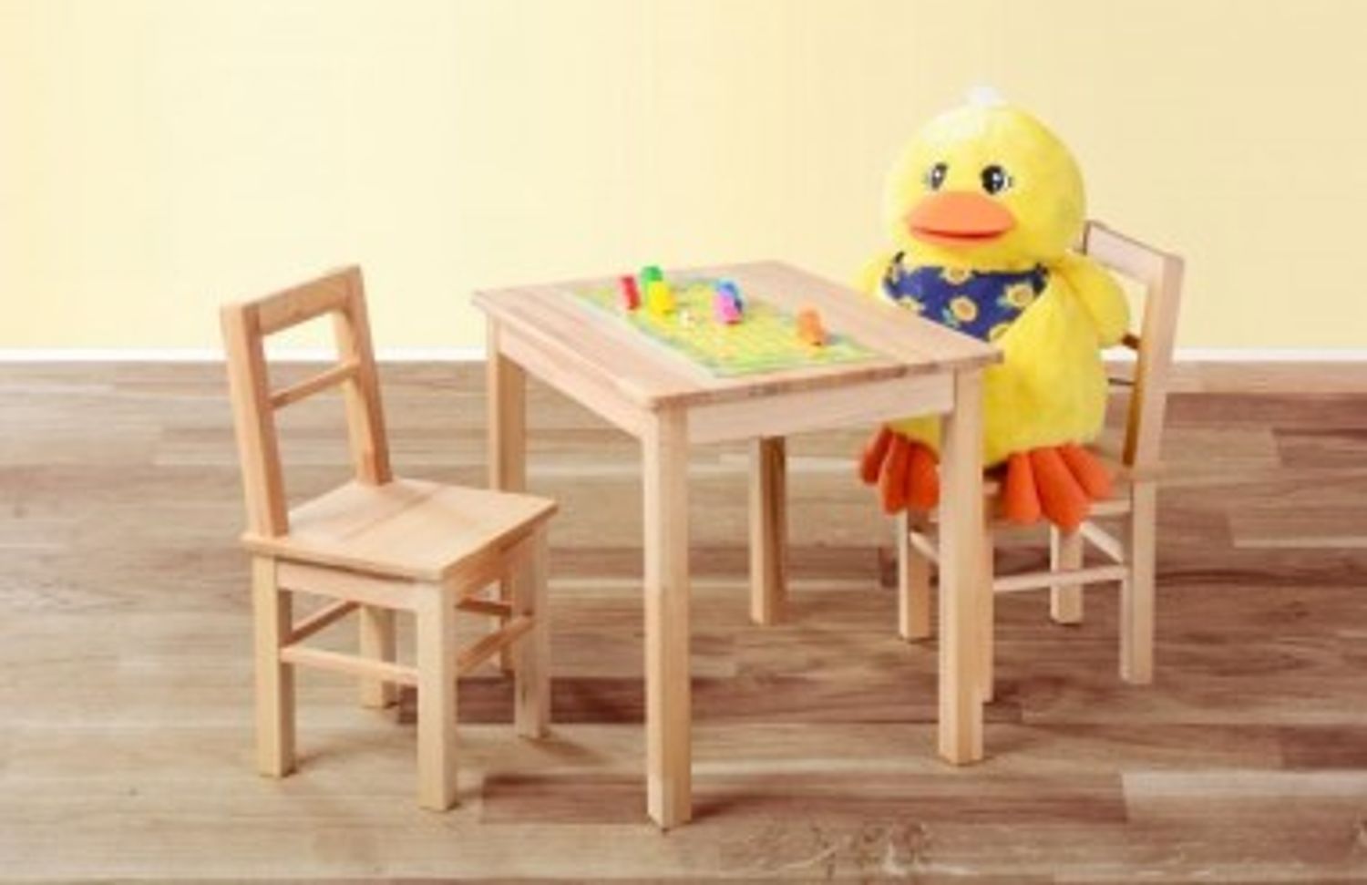 Möbel Sofortkauf Kindersitzgruppe 3-tlg., Holz natur, 60 x 48 x 55 cm Bild 1