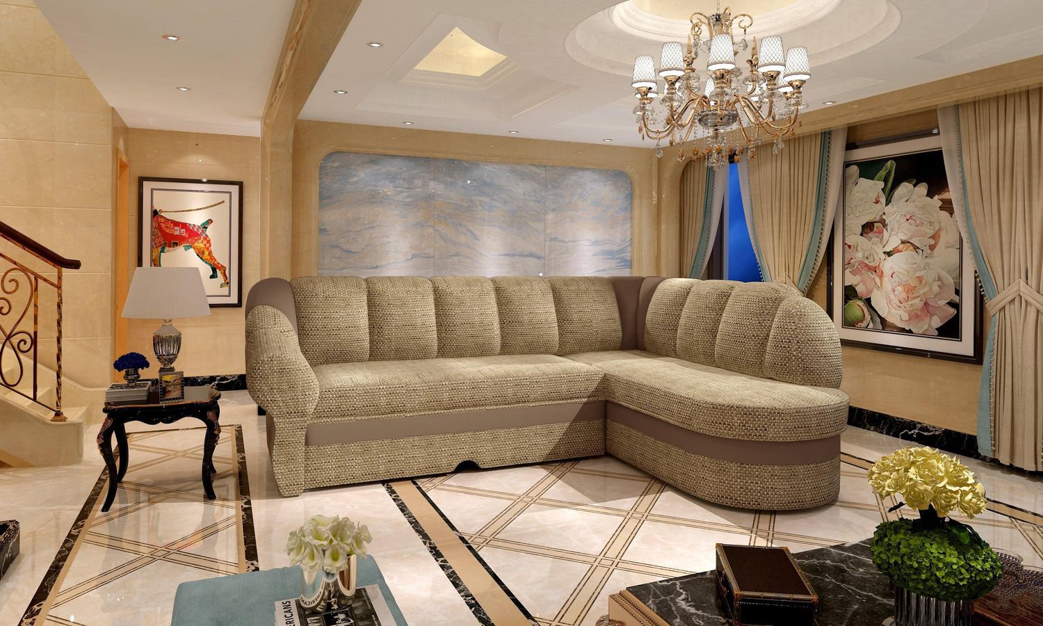 Wohnideebilder Benano Beige Ecksofas & Eckcouches B013 Bild 1