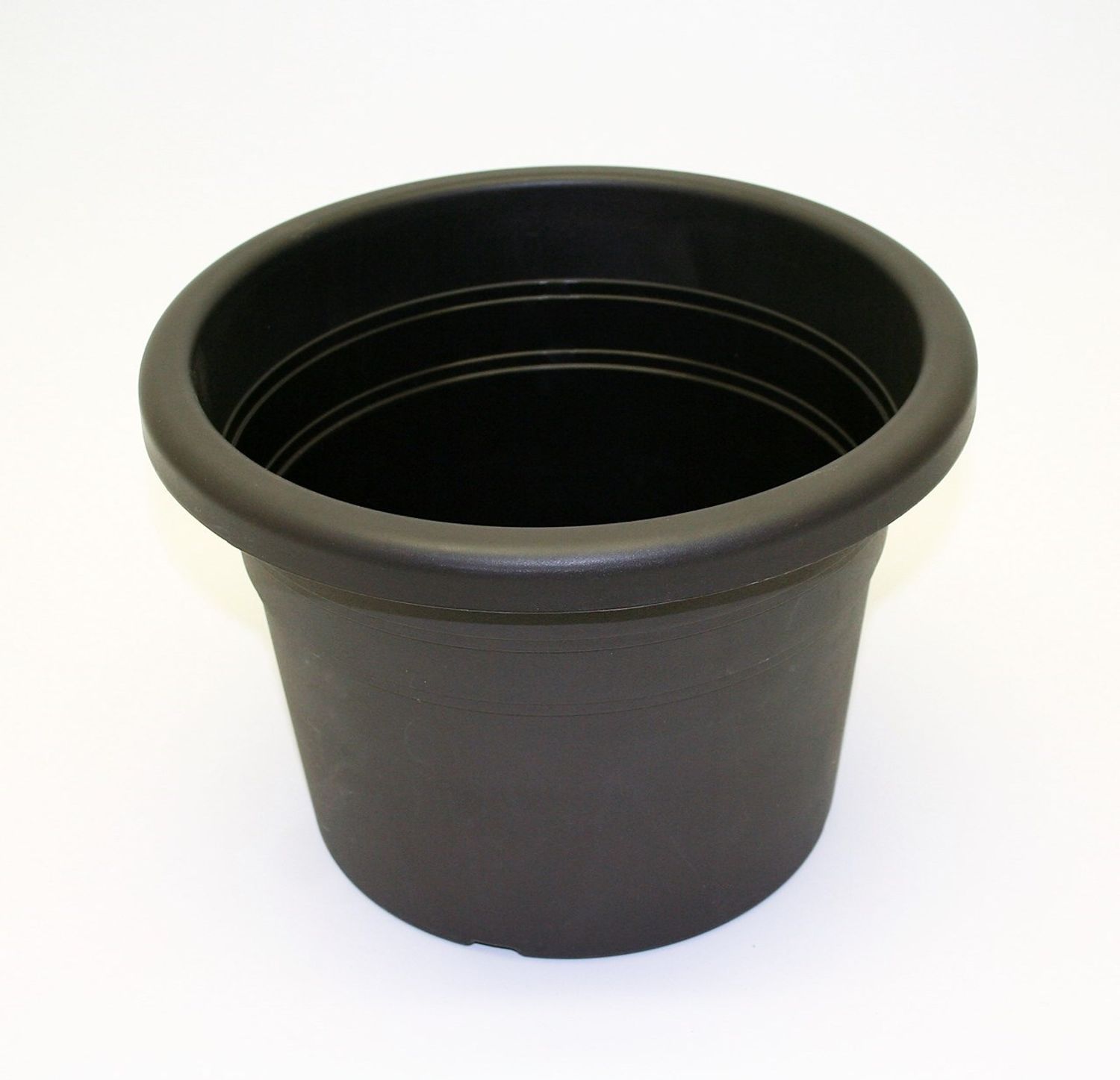 alpfa Blumentopf Cilindro Kunststoff rund 30 cm oben anthrazit Boden 21 cm Höhe 21 cm Bild 1