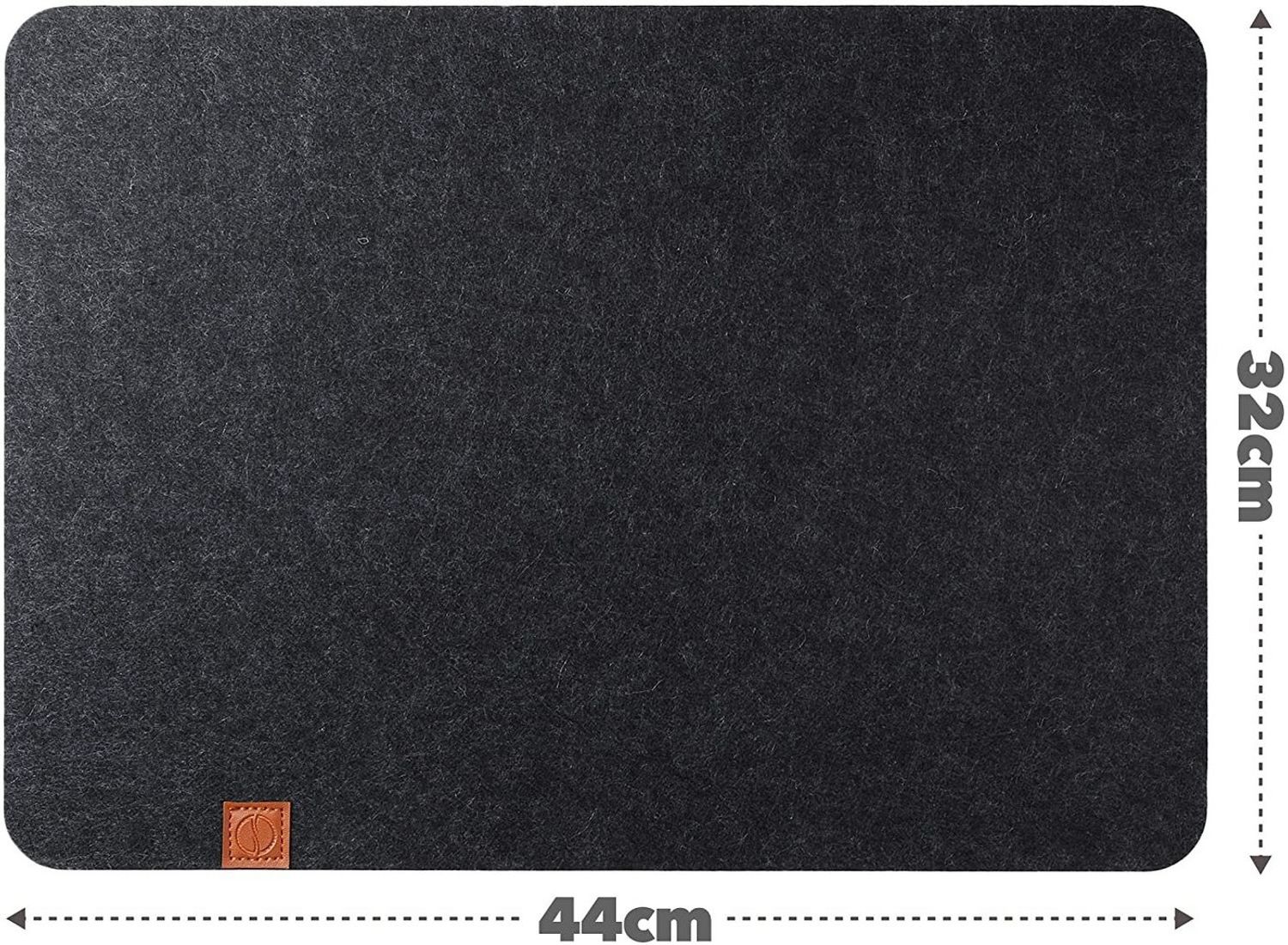Loco Bird Platzset Tischset aus Filz, 6er Set Rechteckig, Platzsets 44x32 cm, (Tischset in grau), abwischbare Tischuntersetzer Platzdeckchen Bild 1