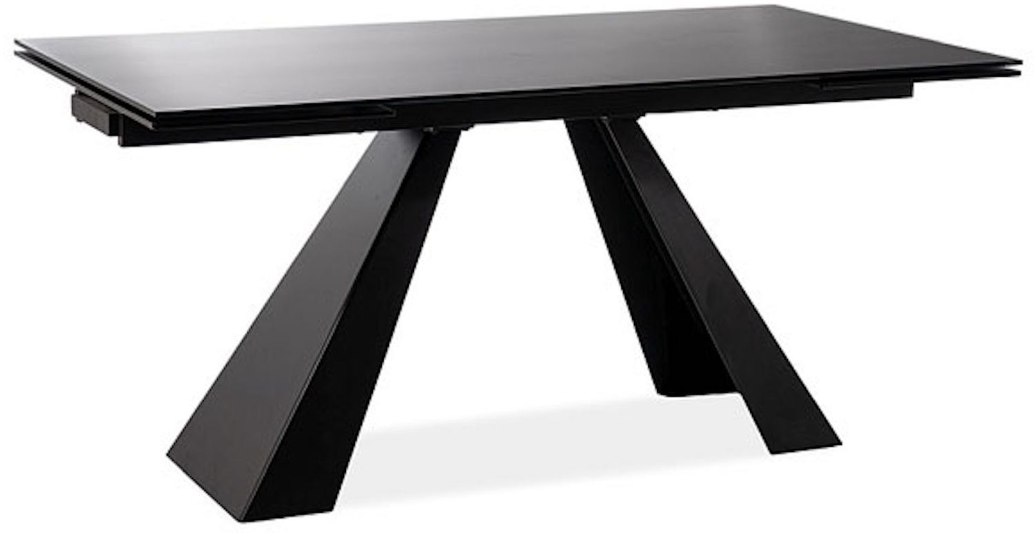 Esstisch Küchentisch Salvadore 160-240x90x76cm schwarz ausziehbar Bild 1