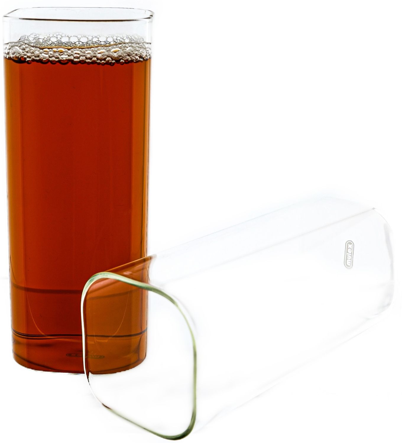 Mulex Glas 8-Teilig Quadratische Glas Japanische Getränkebecher Borosilikatglas Cocktail, Borosilikatglas, Hitzebeständig 400 ml Bild 1