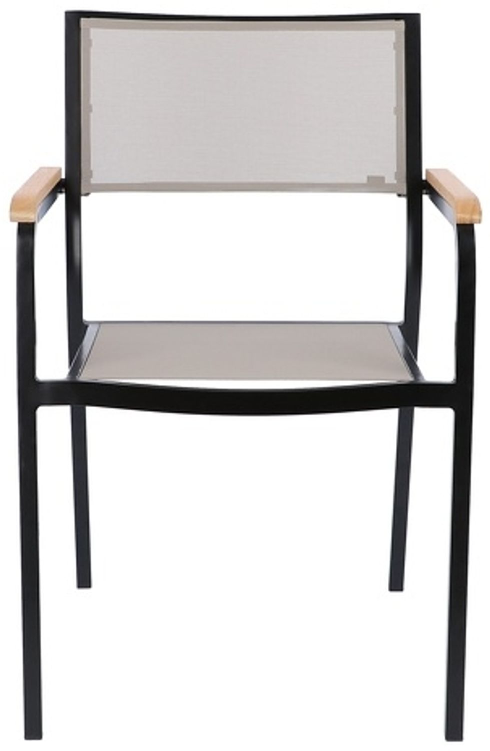Lux Stapelsessel Aluminium schwarz taupe Bild 1