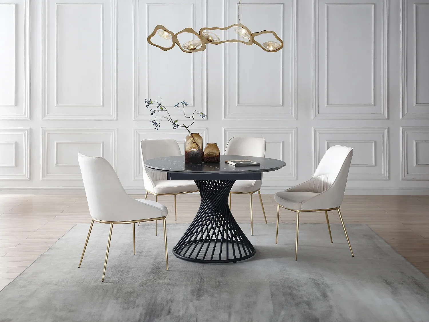 Vente-unique - CASTINA Esstisch Keramik Schwarz - B 120 cm x H 76 cm x L 150 cm180 cm120 cm Bild 1