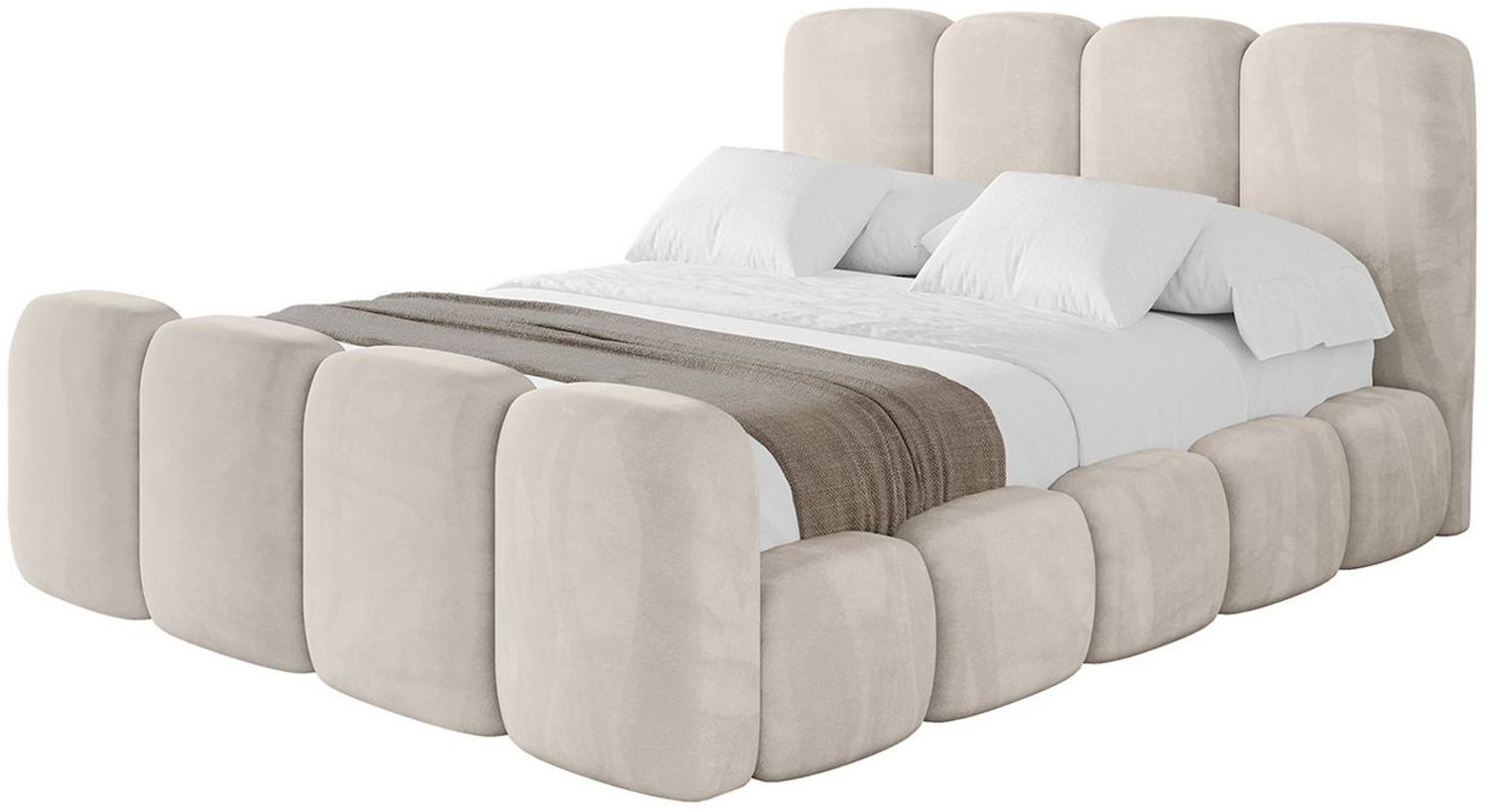 ALTDECOR Polsterbett KALA-Z (Polsterbett mit Bettkasten und Lattenrost, Boxbett ohne Matratze), Doppelbett mit Stauraum, Bett mit Kopfteil Bild 1