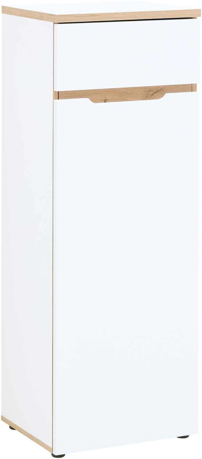 Aktenschrank >Memphis< in Weiß / Artisan Eiche Dekor - 45x122x38 (BxHxT) Bild 1