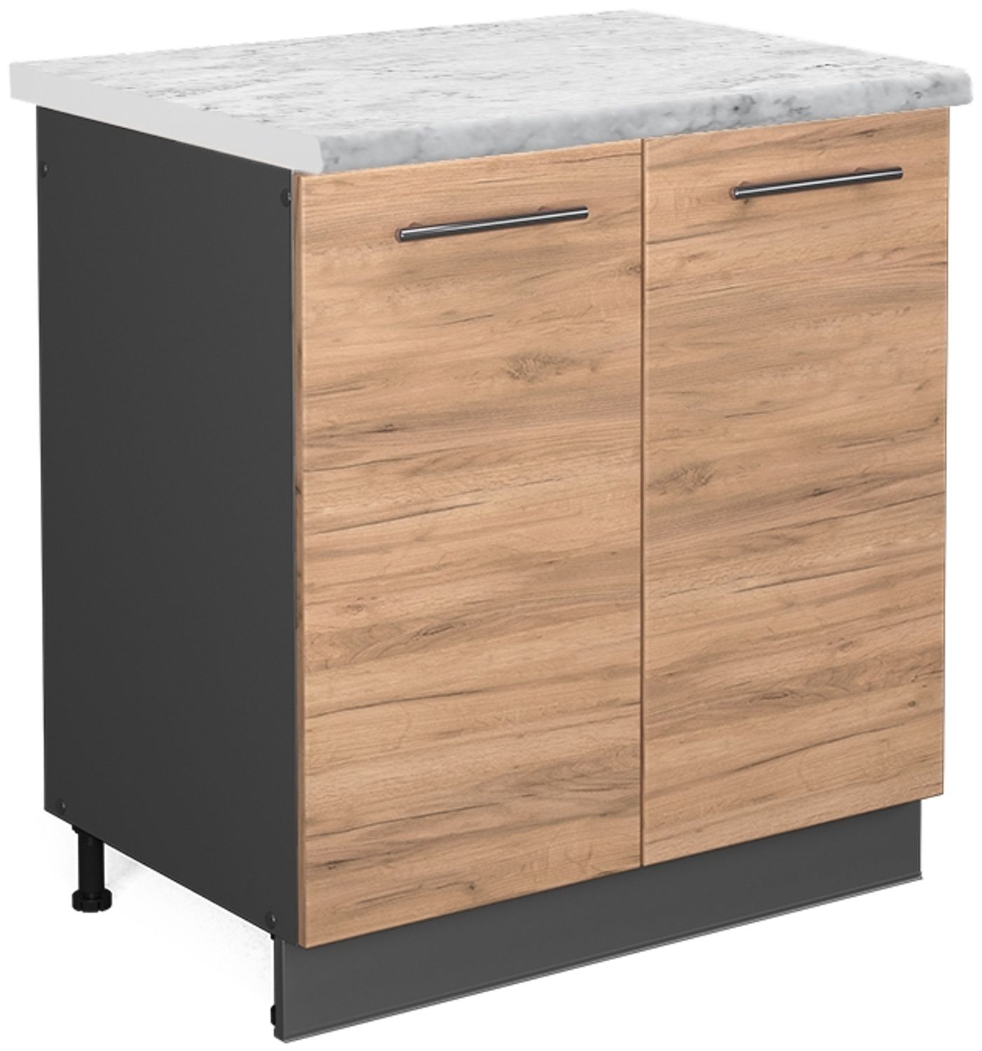 Spülenunterschrank Fame-Line Goldkraft Eiche 80 cm , AP Marmor Vicco Bild 1