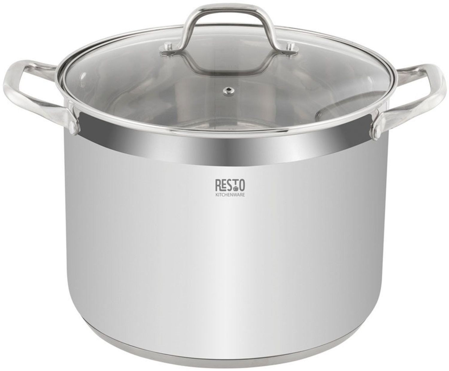 RESTO Kitchenware Kochtopf Libra, Topf energiesparend und spülmaschinenfest, Edelstahl 18/10 (1-tlg), Induktion, für alle Herdarten geeignet mit hitzebeständigem Glasdeckel Bild 1
