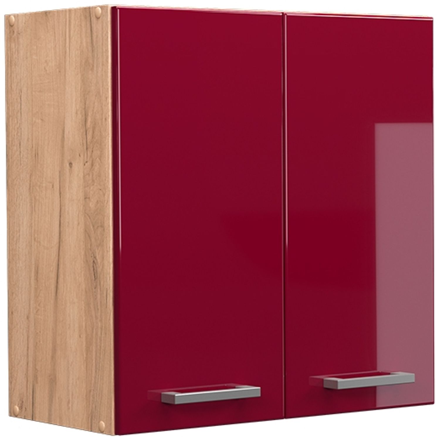 Vicco Küchenschrank Küchenzeile R-Line, Bordeaux Hochglanz, Hängeschrank 60 cm Bild 1