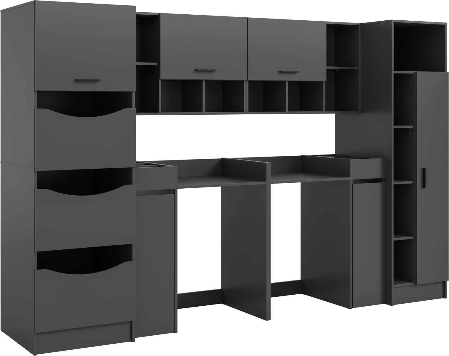 Waschmaschinenumbau Set B/H/T: 306x195x68 cm in anthrazit Nachbildung und -- Bild 1