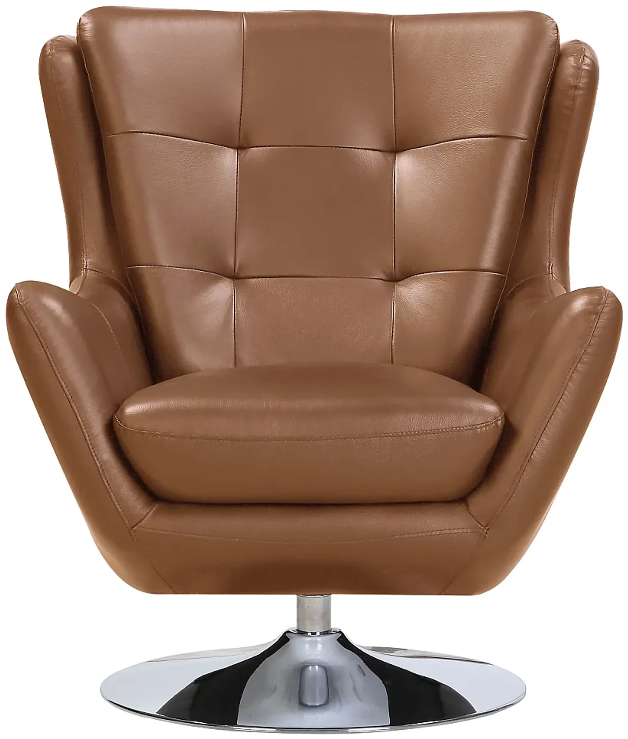 Vente-unique - ANABA Sessel Leder Braun - B 82 cm x H 95 cm x L 81 cm Bild 1