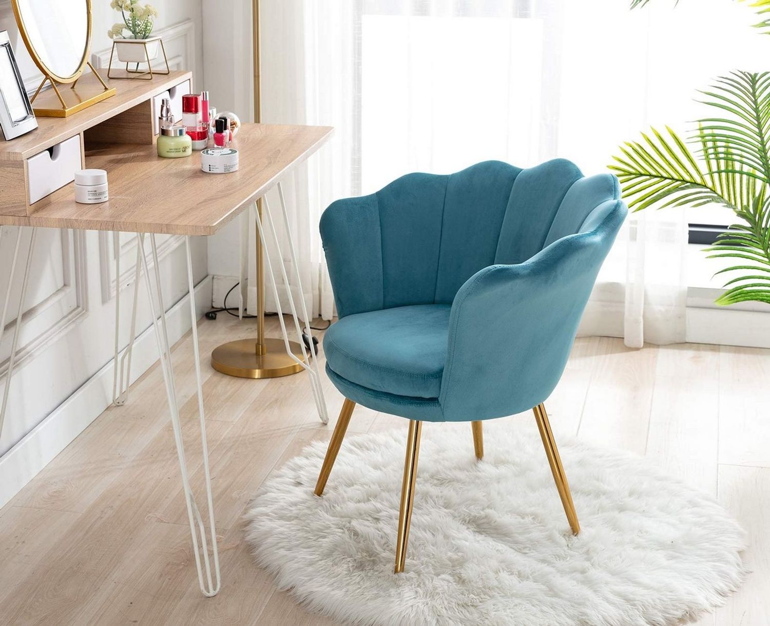 WAHSON OFFICE CHAIRS Loungesessel Sessel Weicher Samt Armlehnstuhl Bild 1