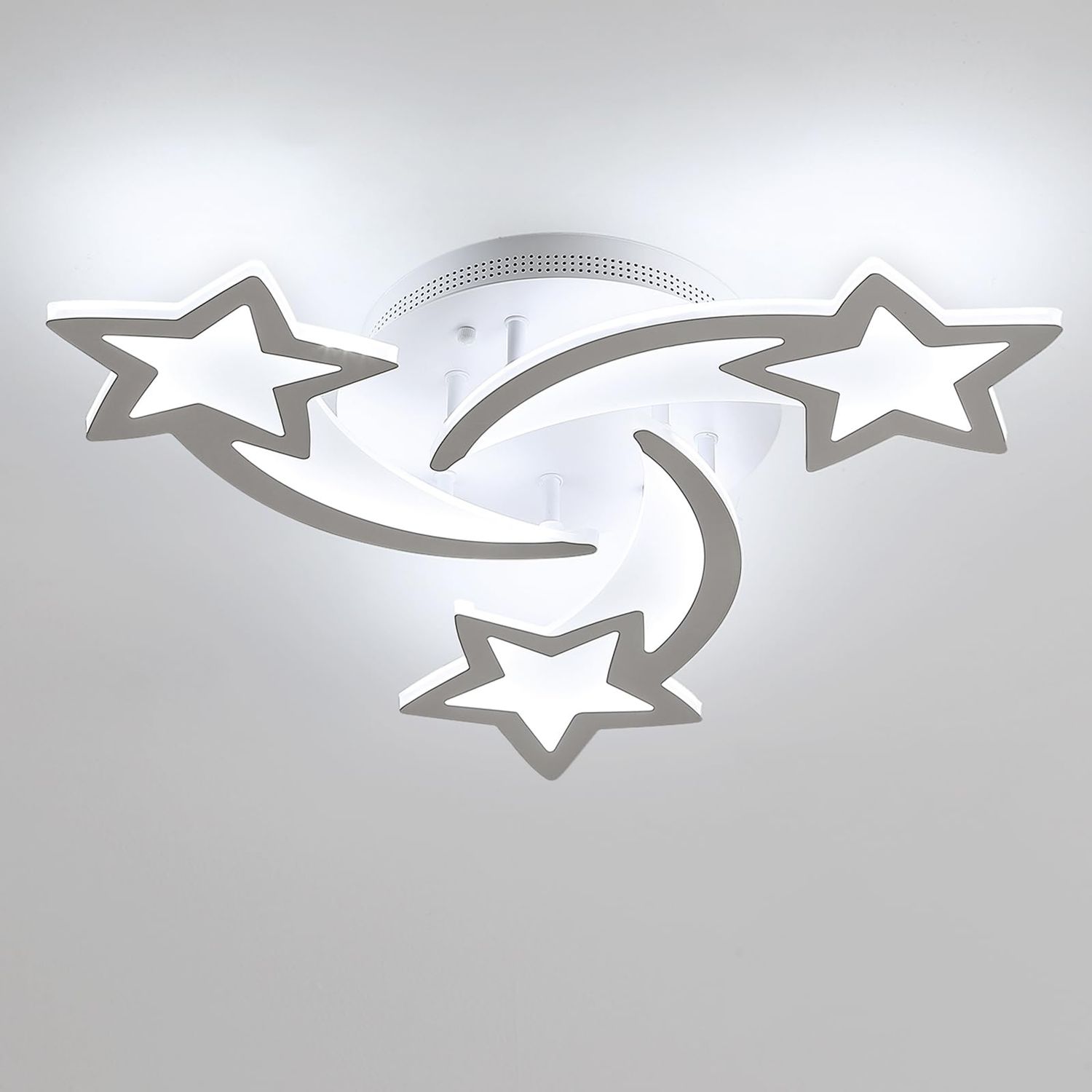 Osairous LED-Deckenleuchte, kreative Sternformen Lampe Wohnzimmer, 38W 3420LM Deckenlampe, 6500K kaltweißes Licht Schlafzimmer Kronleuchter, Wohnzimmer Deckenleuchte Bild 1