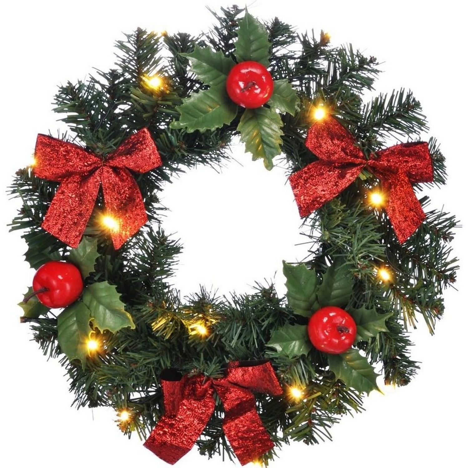 bonsport LED Dekoobjekt Beleuchteter Weihnachts-Türkranz Bild 1